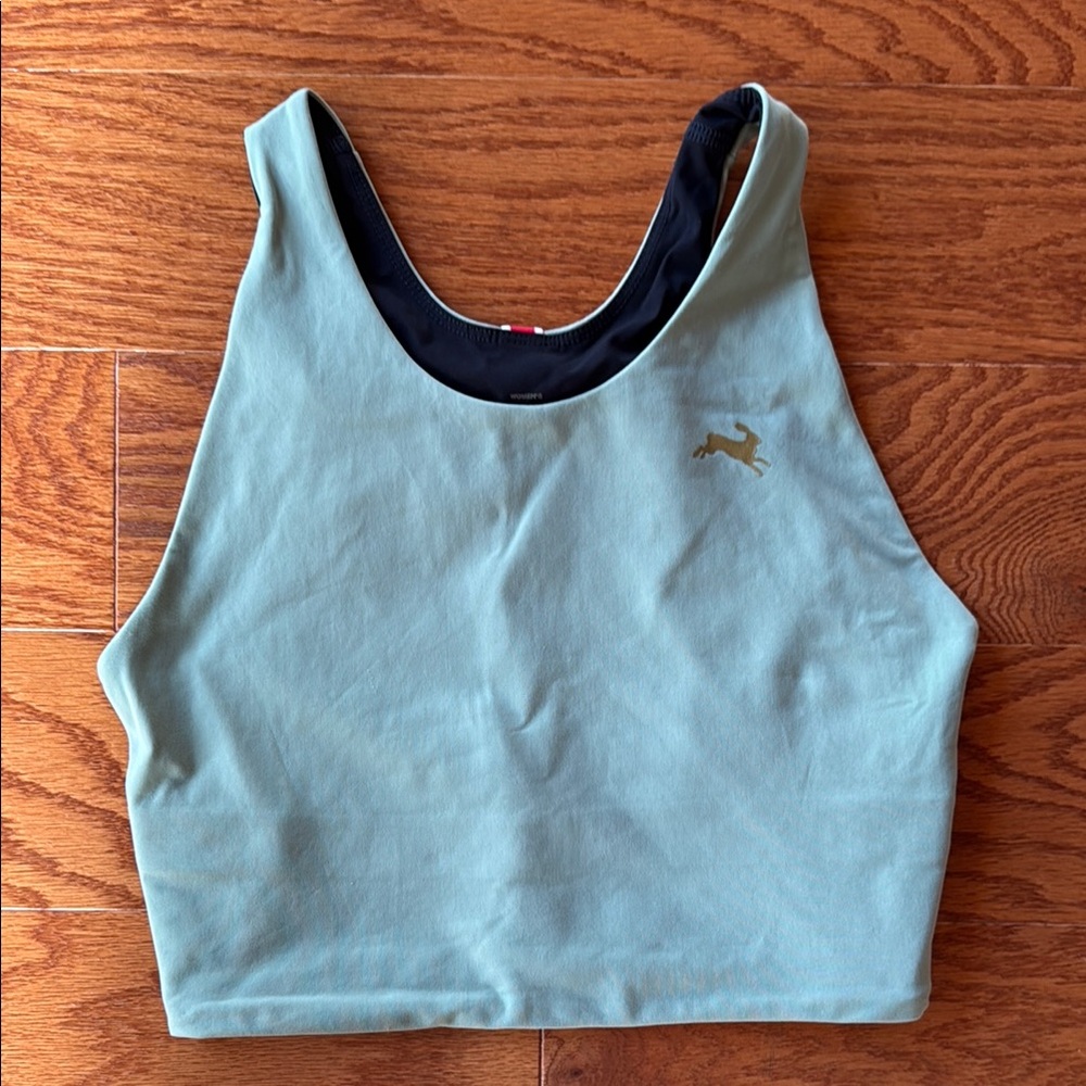 Tracksmith Turnover Crop XS Loren green